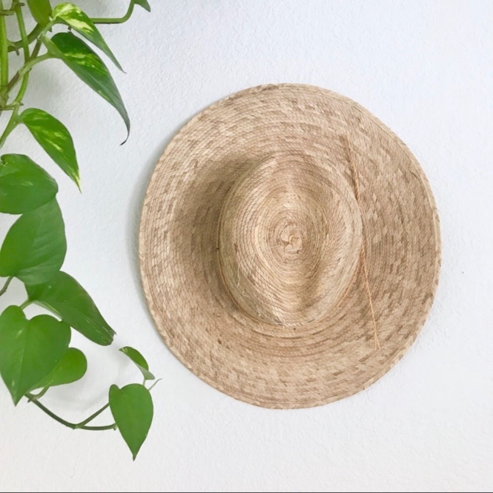Vintage Wide Brim Raffia Hat